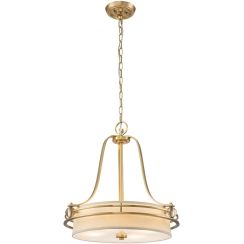 Elstead Lighting Gotham lampada sospesa 4x60 W ottone QZ-GOTHAM-P-BB