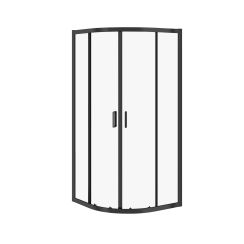 Cersanit Arteco box doccia 80x80 cm semicircolare nero opaca/vetro trasparente S913-013
