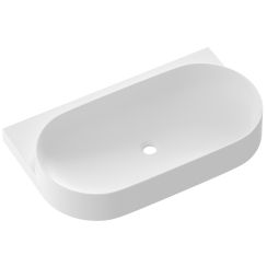 Ravak Yard lavabo 80.5x50 cm semicircolare a parete-da mobile bianco XJX0E280001
