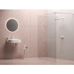 Ravak Walk in Free parete doccia 150 cm bianco opaca/vetro trasparente GW9FP0E0SZ1
