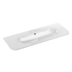 Comad Pure lavabo 120x46 cm semicircolare da mobile bianco PURE WHITE GLOSS UM 120-46