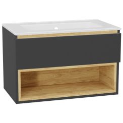 Set corpo dell'armadietto Excellent Tuto 2.0 MLEX.2171.800.GRBL, lavabo Excellent As CEEX.3617.800.WH, MLEX.2151.800.01.GR
