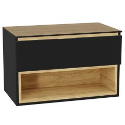 Set corpo dell'armadietto Excellent Tuto 2.0 MLEX.2171.800.BKBL, piano sopra armadietto Excellent Tuto 2.0 MLEX.2116.800.BL, MLEX.2151.800.01.BK