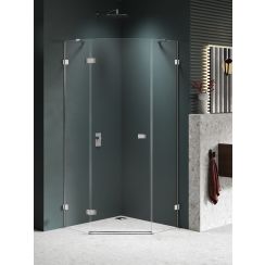 New Trendy Avexa Nickel Brushed box doccia 90x90 cm nichel spazzolata/vetro trasparente EXK-8558