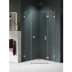 New Trendy Avexa Nickel Brushed box doccia 90x90 cm nichel spazzolata/vetro trasparente EXK-8559