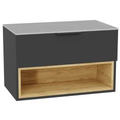 Set corpo dell'armadietto Excellent Tuto 2.0 MLEX.2171.800.GRBL, piano sopra armadietto Excellent Tuto 2.0 MLEX.2116.800.SJ, MLEX.2151.800.02.GR