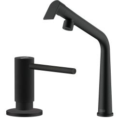 Set rubinetto da cucina Franke Icon 115.0625.187, dispenser di liquidi Franke Active SM 119.0547.906
