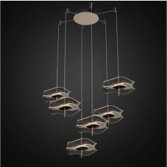 Altavola Design Mariposa lampada sospesa 6x36 W trasparente-oro rosa LA102/CO6