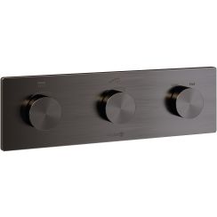 Kludi Pushtronic rubinetto per vasca e doccia da incasso con termostato nero 38300N2-00