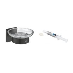 Set portasapone Grohe Start Cube 410962430, colla Grohe QuickGlue 41127000