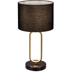 Rabalux Domiro lampada da tavolo 1x60 W nero-oro 74044