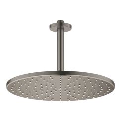 Grohe Rainshower soffione doccia con braccio 31x31 cm rotonda Brushed Hard Graphite 26560AL0