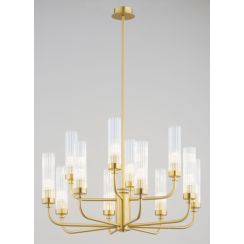 Argon Preston lampada sospesa x7 W ottone-trasparente 5086