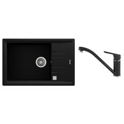 Set lavello Tegranit Teka Stone 115330038, rubinetto da cucina Teka MTP 46913020Q