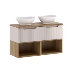 Set armadietto Comad Nova Cashmere NOVA CASHMERE 82-50-40-1S, piano sopra armadietto Comad Nature Coast Evoke NATURE COAST EVOKE 89-100-40 M, COAST EVOKE UN 81-50-29, UN-LOLA-GW