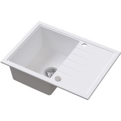 Ruvetti Axel lavello in granito 68x49.5 cm bianco 3001AX_WH140_W