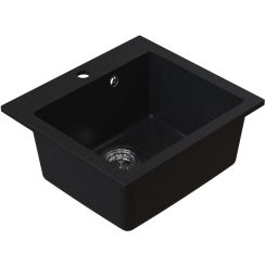 Ruvetti Ditto lavello in granito 49x45 cm nero 3001D_BC50_W