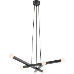 Markslöjd Stack lampada sospesa 6x40 W nero 109155