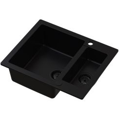 Ruvetti Signum lavello in granito 60.5x49.5 cm nero 3001S_FB1520_W