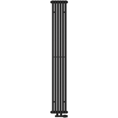 AG Evo Line Eterna Uno radiatore per ambienti 180x21.5 cm podłączenie inferiore nero AG.ETVU.180.21.9005T