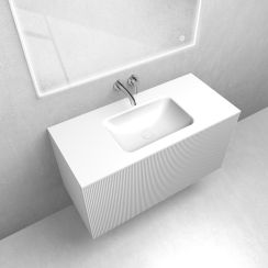 Set armadietto Oltens Lun 60029000, lavabo Oltens Kalla 40208000