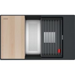 Franke Kanon lavello in granito 76x46 cm grigio/grafite/inox 125.0749.670