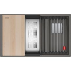 Franke Kanon lavello in granito 76x46 cm grigio/grafite/inox 125.0749.678