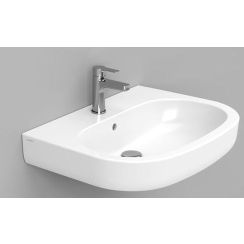 Ceramica Dolomite Mirto lavabo 68x51 cm ovale a parete bianco lucida D461001