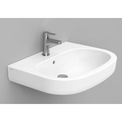 Ceramica Dolomite Mirto lavabo 68x51 cm ovale a parete bianco opaca D461041