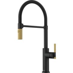 Franke Maris Stripes rubinetto da cucina verticale nero-oro/oro antico 115.0747.679