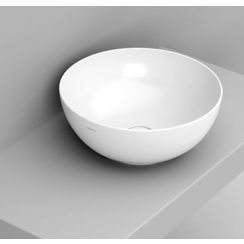 Ceramica Dolomite Noemi lavabo 44x44 cm rotonda da appoggio bianco lucida D310601
