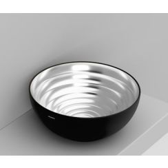 Ceramica Dolomite MOVE lavabo 44x44 cm rotonda da appoggio nero D3107NA