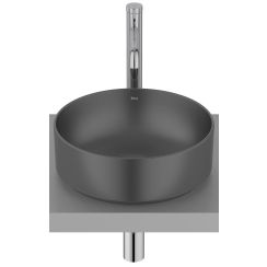 Roca Ona lavabo 37x37 cm rotonda da appoggio nero A32768J080