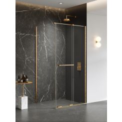 New Trendy Smart box doccia 120x80 cm rettangolare oro spazzolata/vetro trasparente EXK-7570