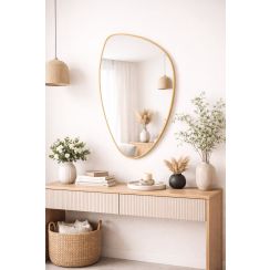 Baltica Design Stone Fluid specchio 55x92 cm oro 5904107933016