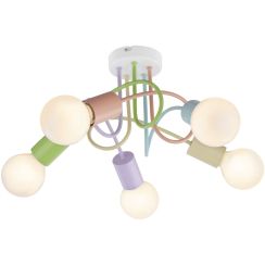 Rabalux Linett lampada da soffitto 5x40 W multicolore 6340