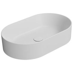 GSI Kube X lavabo 60x37 cm ovale da appoggio bianco 945809