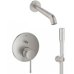 Set rubinetto per vasca e doccia Grohe Essence 24058DC1, bocca di erogazione per rubinetto Grohe Essence 13449DC1, 26658DC0, 27400DC0, 28362DC1