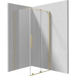 Deante Prizma box doccia 100x80 cm rettangolare oro spazzolata/vetro trasparente KPNRP10S08