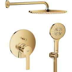 Set soffione doccia Grohe Rainshower 26066GL0, rubinetto per vasca e doccia Grohe Lineare 24064GL1, 26574GL0, 26658GL0, 28362GL1