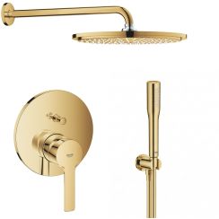 Set soffione doccia Grohe Rainshower 26066GL0, rubinetto per vasca e doccia Grohe Lineare 24064GL1, 26658GL0, 27400GL0, 28362GL1