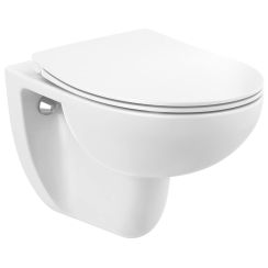 Roca Victoria vaso wc con copriwater a discesa lenta sospeso senza brida bianco A34HV02000