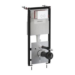 Omnires Eco Flush Set modulo di installazione con placca di comando per vaso sospeso STFWCECO1R45-RWM