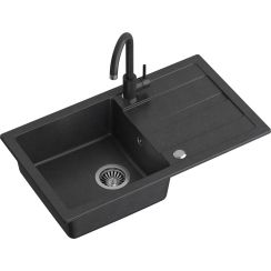 Quadron Go Max lavello con rubinetto nero/nero LA_TQ7744GMCZ