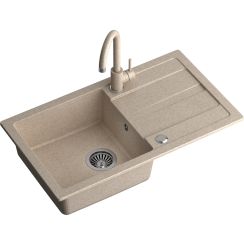 Quadron Go Max lavello con rubinetto beige/beige LA_TQ7744GMBEZ