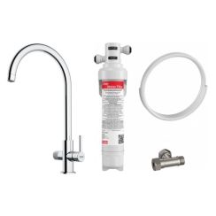 Set rubinetto da cucina Franke Lina 120.0730.806, filtro sottolavello Franke Clear Water 150.0730.809