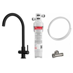 Set rubinetto da cucina Franke Lina 120.0730.807, filtro sottolavello Franke Clear Water 150.0730.809