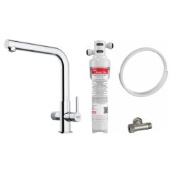 Set rubinetto da cucina Franke Lina 120.0730.779, filtro sottolavello Franke Clear Water 150.0730.809