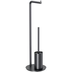 Excellent Fido portarotolo con scopino wc grafite DOEX.1417AB