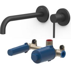 Set rubinetto per lavabo Tres Study 26230022NM, corpo incasso Tres 20830002
